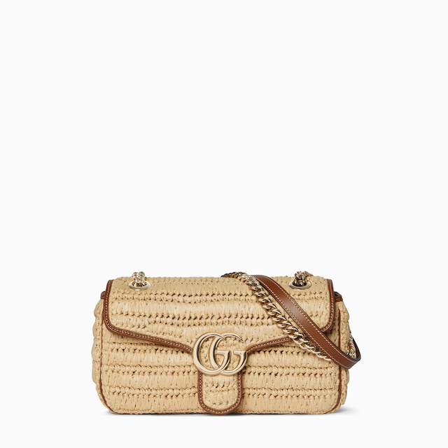 Sac à épaule tissé GG Marmont moyen format