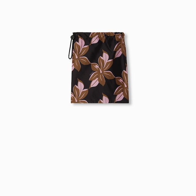 Printed technical poplin swim short