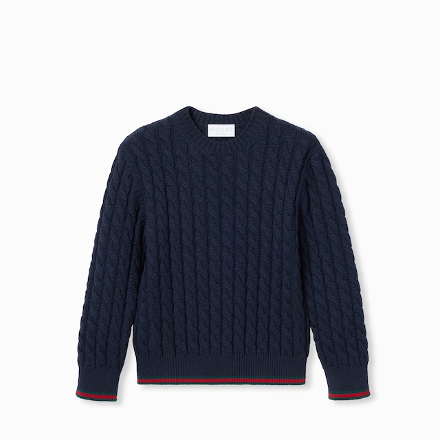 Children's wool sweater with Web