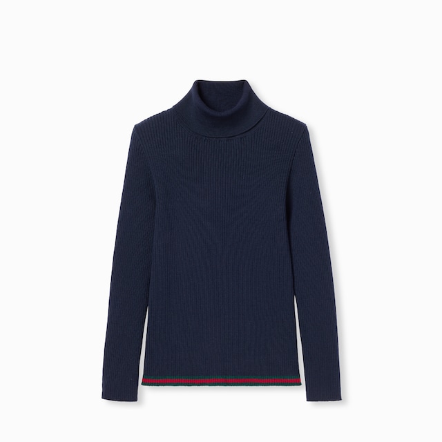 Children's ribbed wool sweater