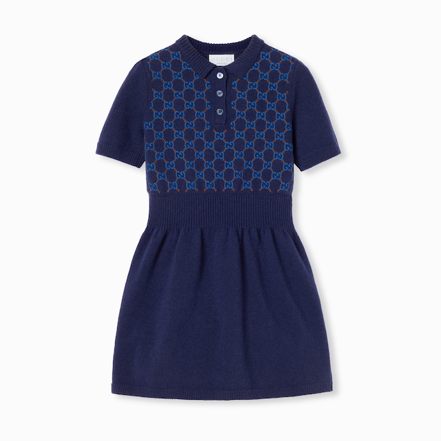 Children's wool dress with embroidery