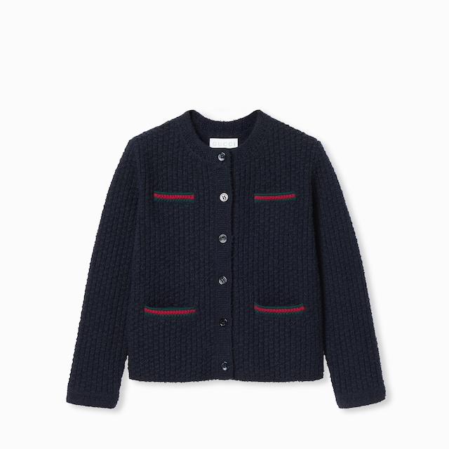 Children's wool cardigan with Web