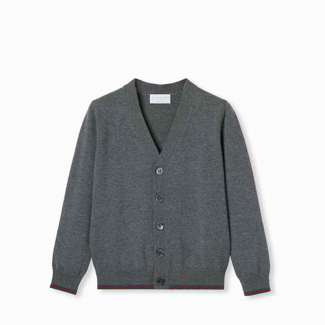 Children's wool cardigan with Web