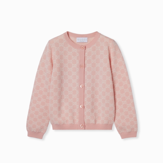 Children's GG wool jacquard cardigan