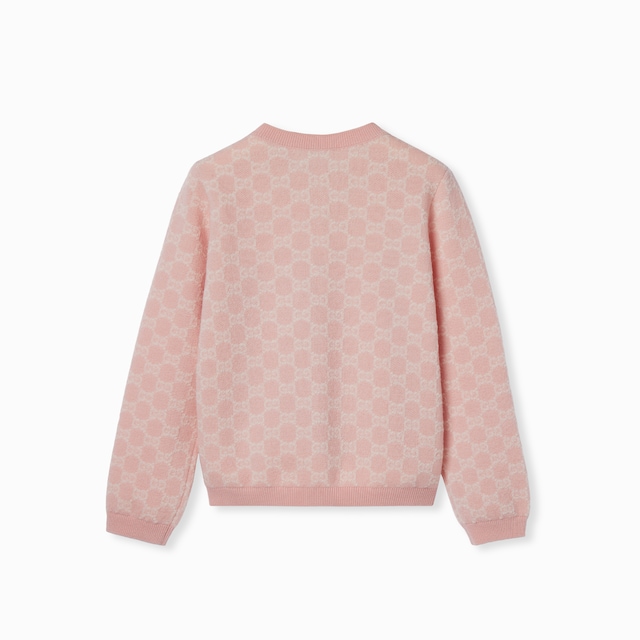 Children's GG wool jacquard cardigan