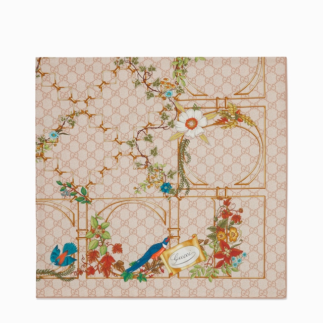 Printed silk twill carré