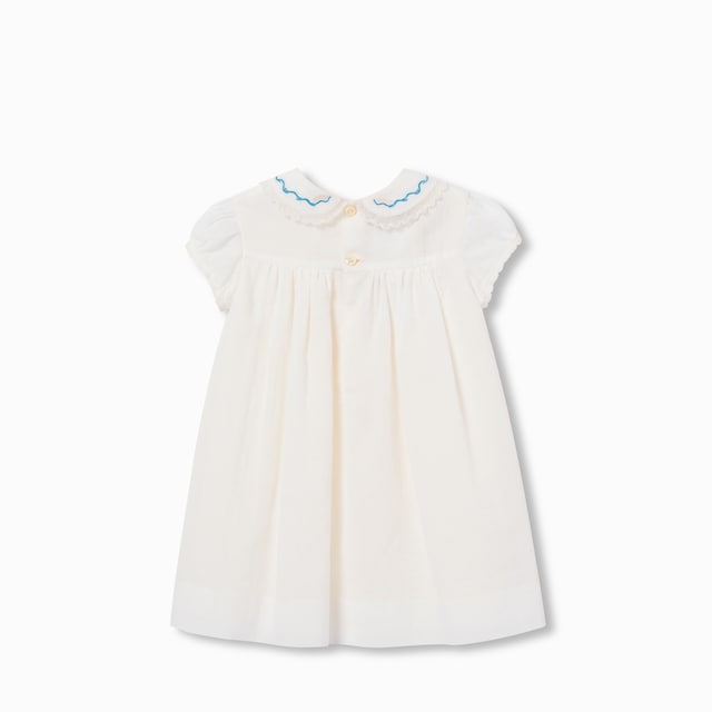 Baby cotton dress with embroidery