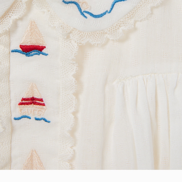 Baby cotton dress with embroidery