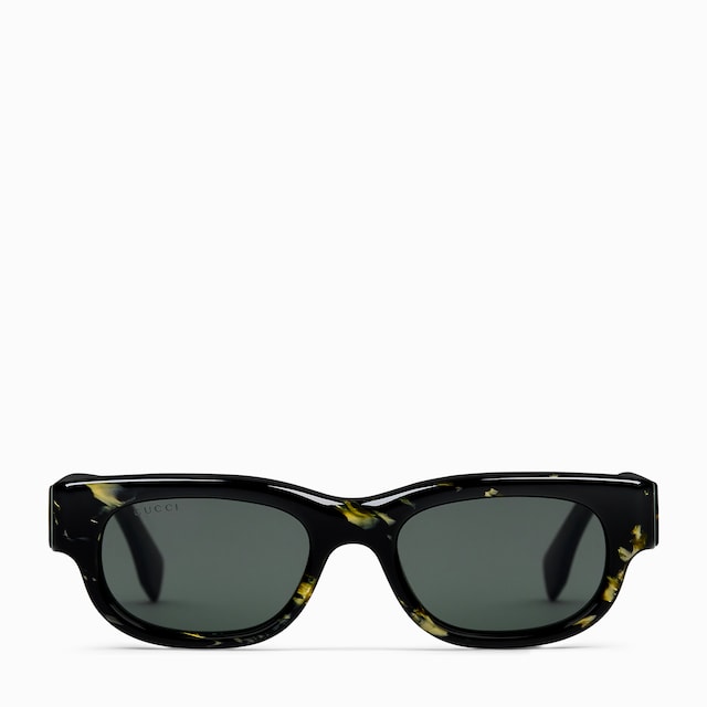 Rectangular frame sunglasses in gold-toned metal | GUCCI® US