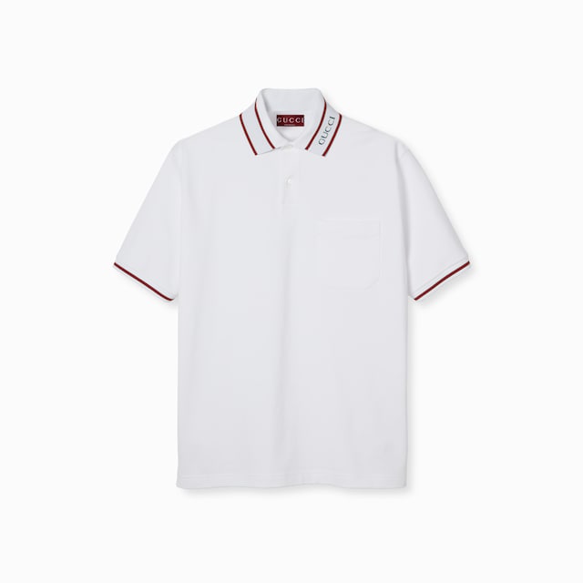 Cotton piquet polo shirt 