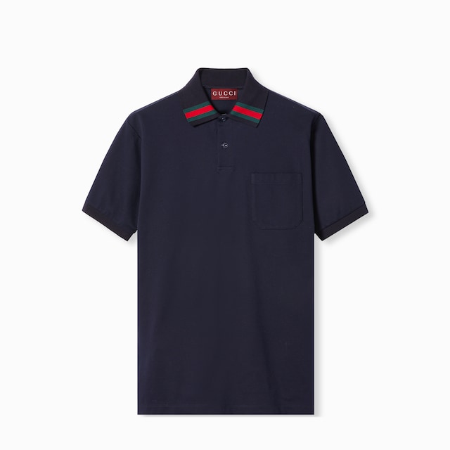 Cotton polo shirt with Web