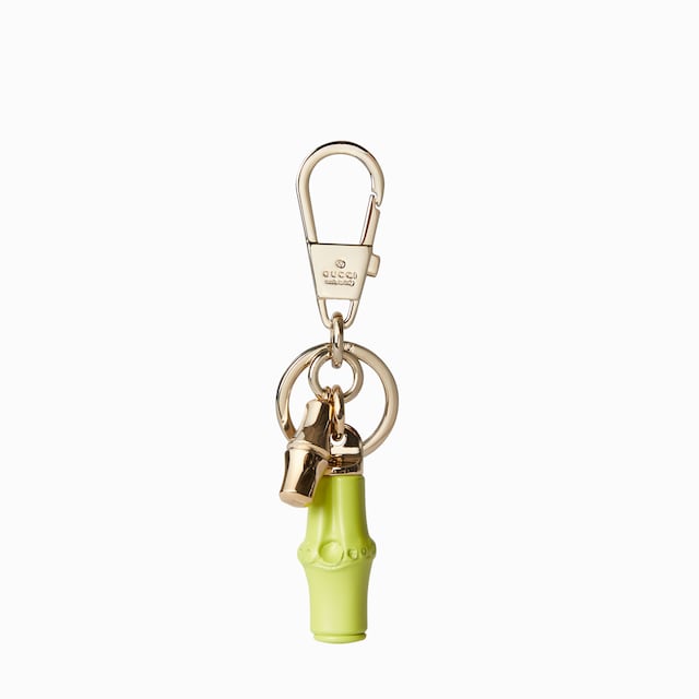 Keychain with bamboo details