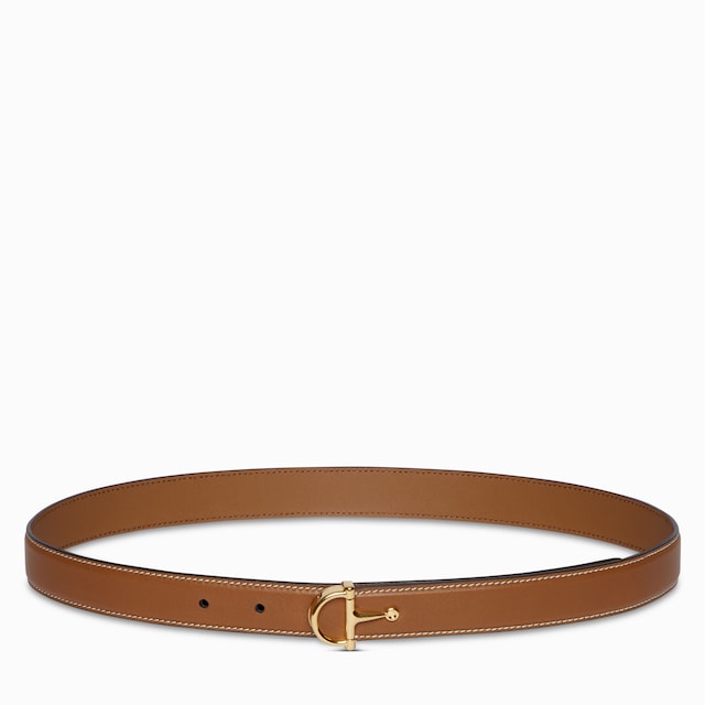 Thin belt with half-Horsebit buckle