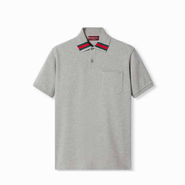 Cotton polo shirt with Web