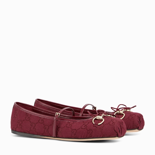 【関税・送料込】GUCCIウィメンズ フラットバレエシューズ グッチ ホースビット〕ウィメンズ フラットバレエシューズライト