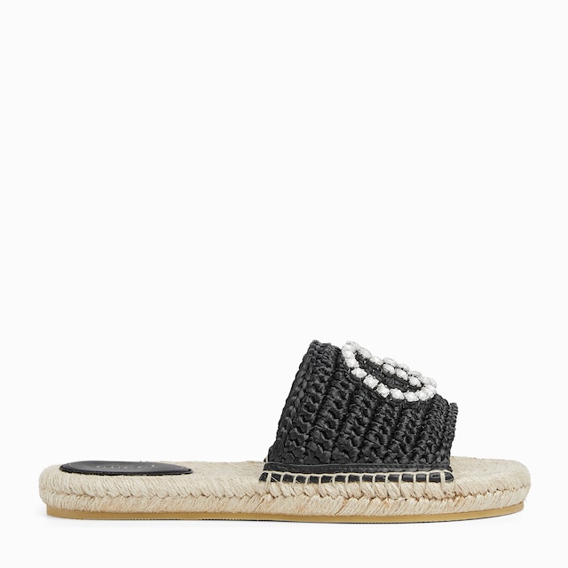 Women's espadrille with crystal Interlocking G