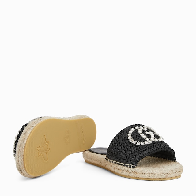 Women's espadrille with crystal Interlocking G