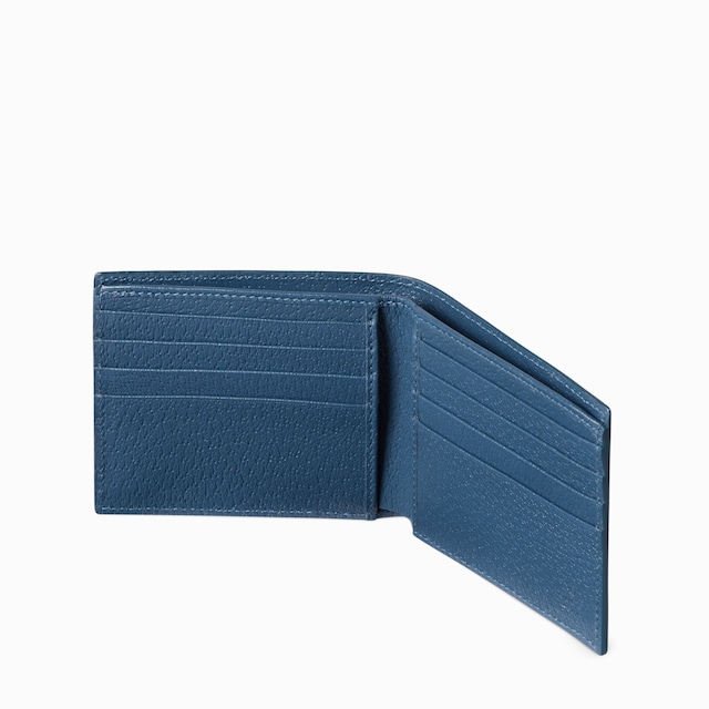 Blue interior GG bi-fold wallet