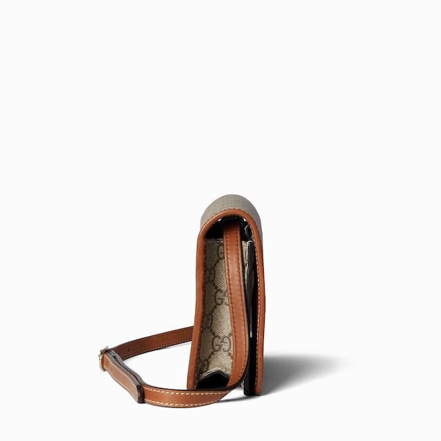 GG Emblem wallet with leather strap