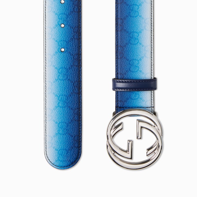 Ceinure Gucci Chroma avec détail GG enlacés