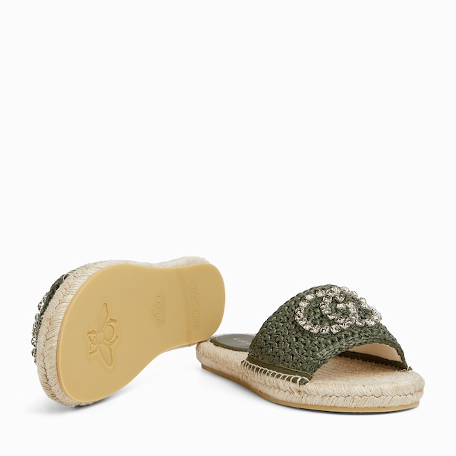 Women's espadrille with crystal Interlocking G