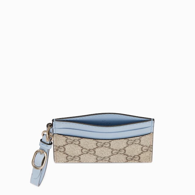 GG Emblem card case with strap