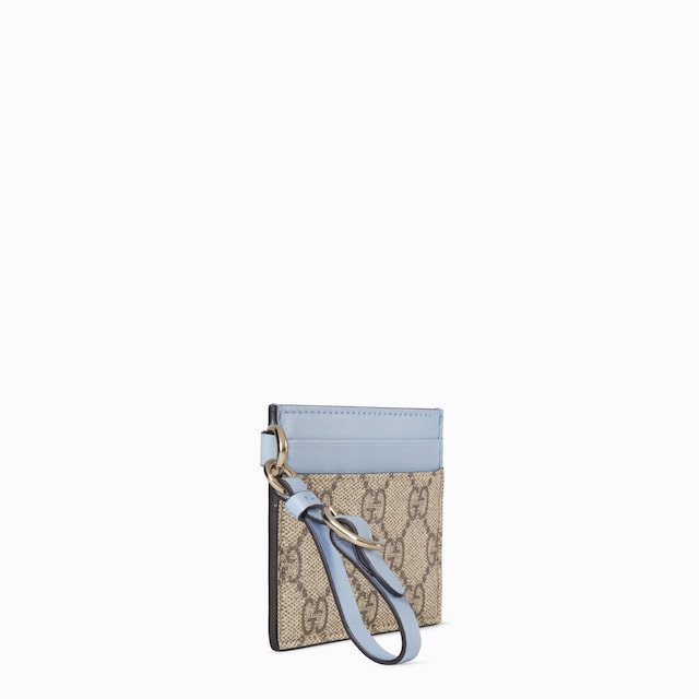 GG Emblem card case with strap