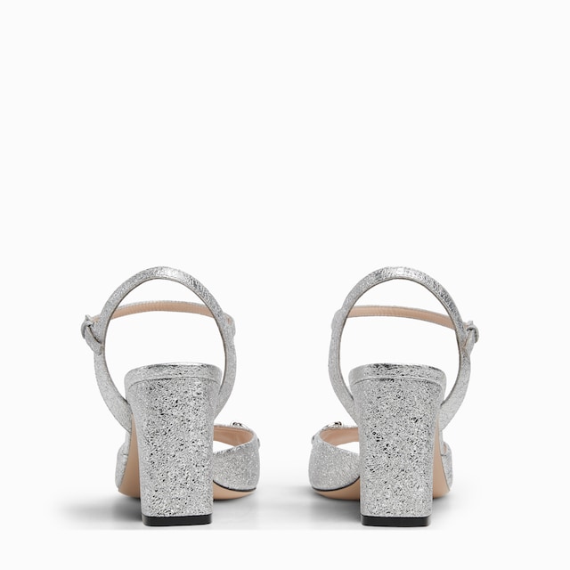 Women's mid-heel sandal with Horsebit