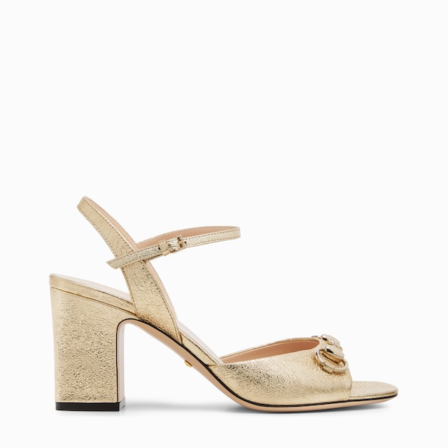 Women's mid-heel sandal with Horsebit