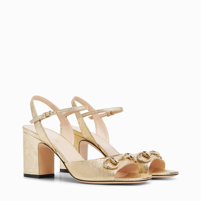 Women's mid-heel sandal with Horsebit