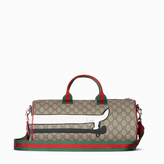 Children's printed GG top handle bag
