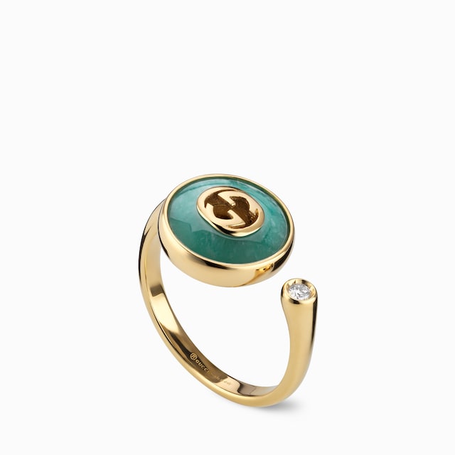 Gucci Interlocking 18k ring