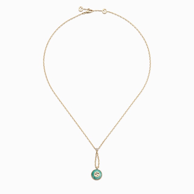 Collana Gucci Interlocking in oro 18 carati con pendente
