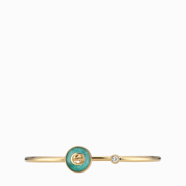 Gucci Interlocking 18k bangle bracelet