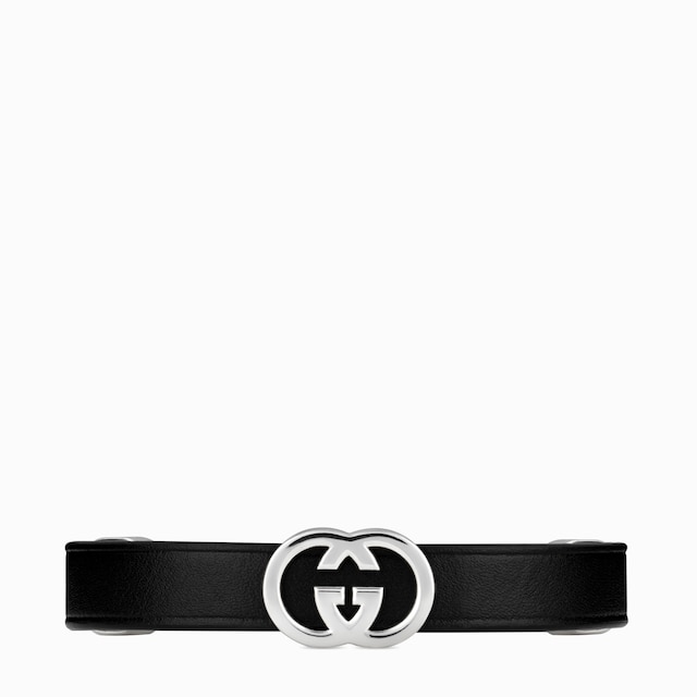 Gucci Interlocking leather bracelet