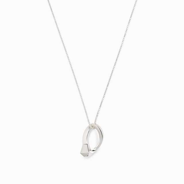 Trademark necklace with heart pendant in 925 sterling silver