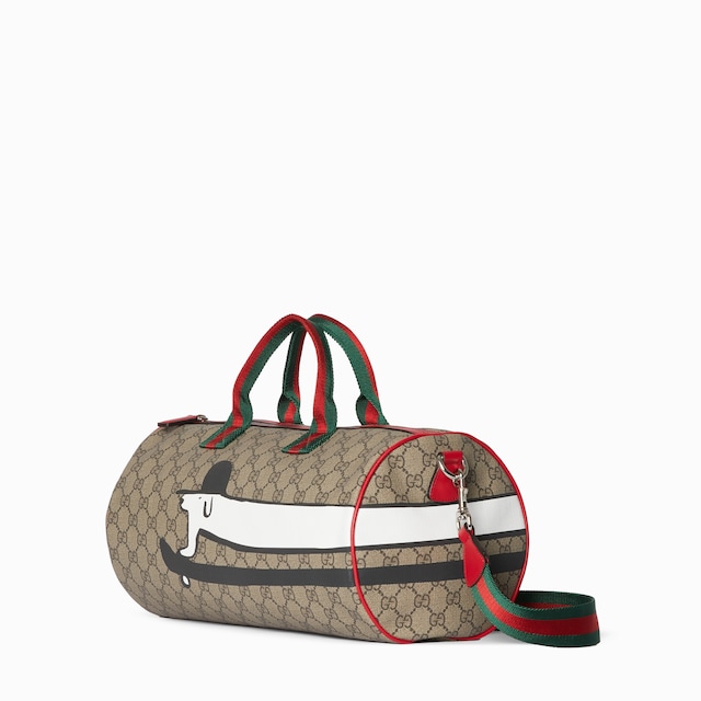 Children's printed GG top handle bag