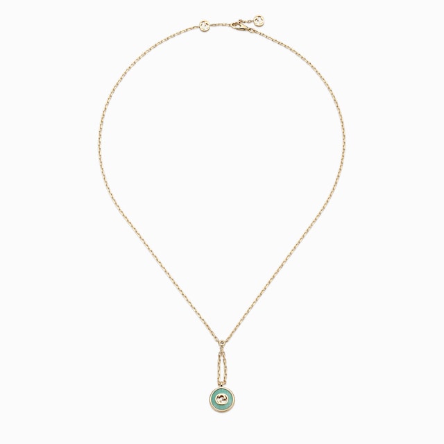 Collana Gucci Interlocking in oro 18 carati con pendente