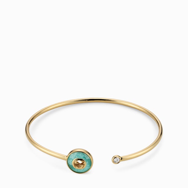 Gucci Interlocking 18k bangle bracelet