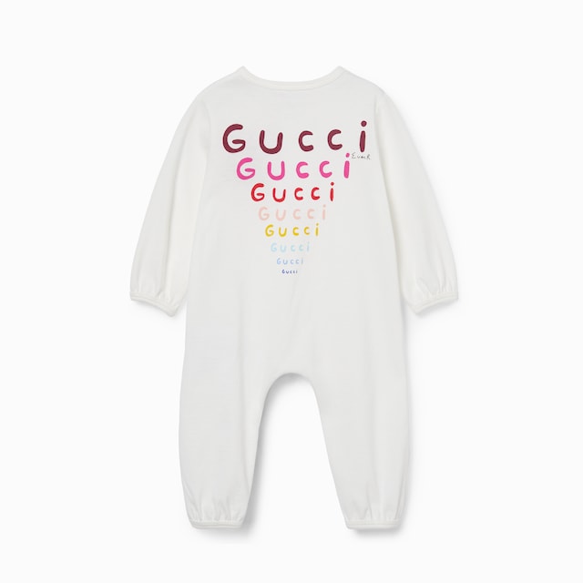 Baby cotton one-piece with print