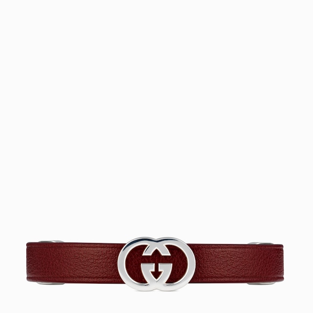 Gucci Interlocking leather bracelet