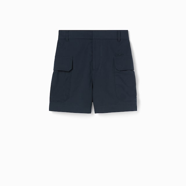Short de lona de algodón con bordado
