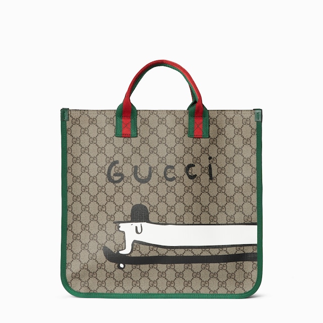 Children's printed GG tote bag
