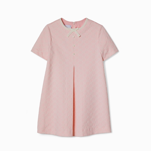 Children's embroidered cotton jersey dress