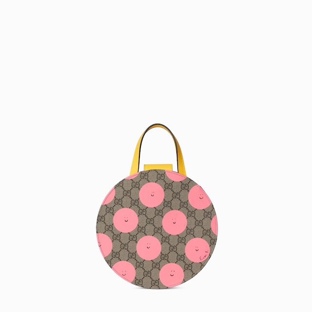 Children's printed GG top handle bag