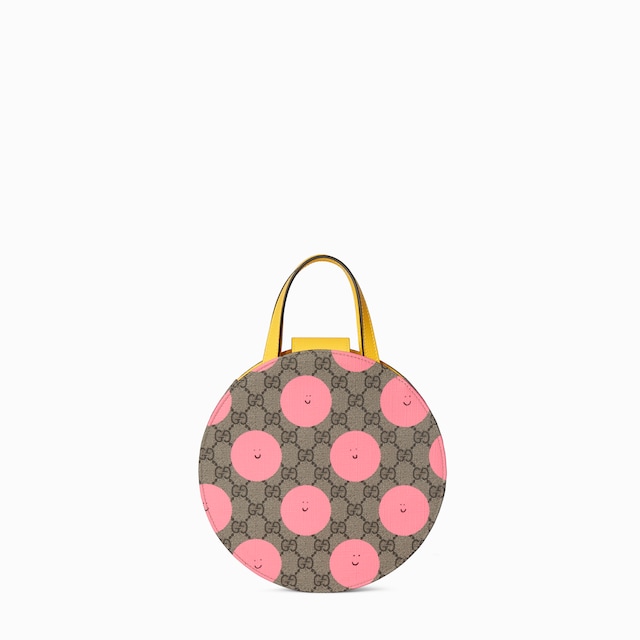 Children's printed GG top handle bag