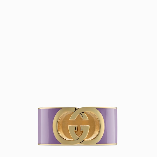 Gucci Interlocking enamel ring