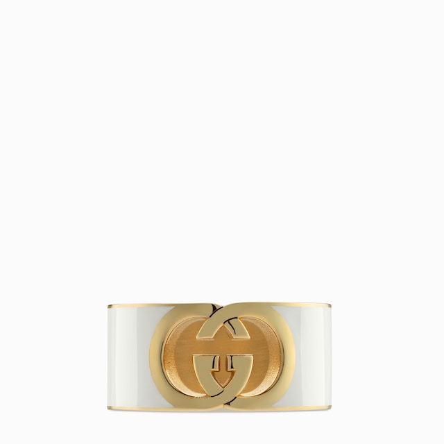 Gucci Interlocking enamel ring
