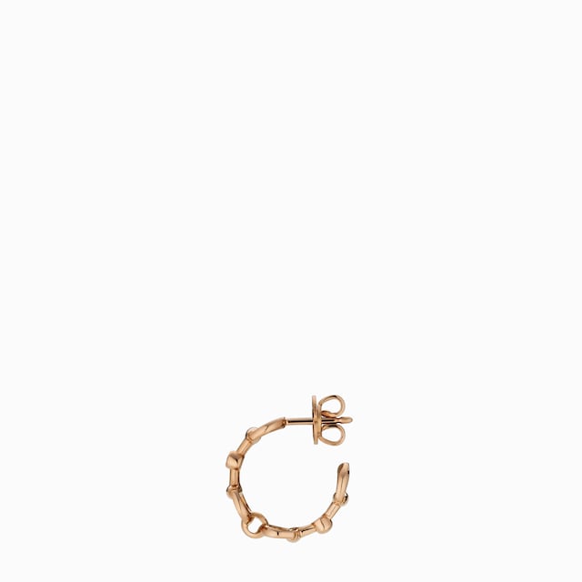 Horsebit 18k diamond hoop earrings