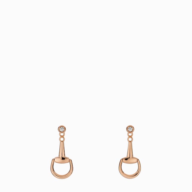 Horsebit 18k diamond earrings